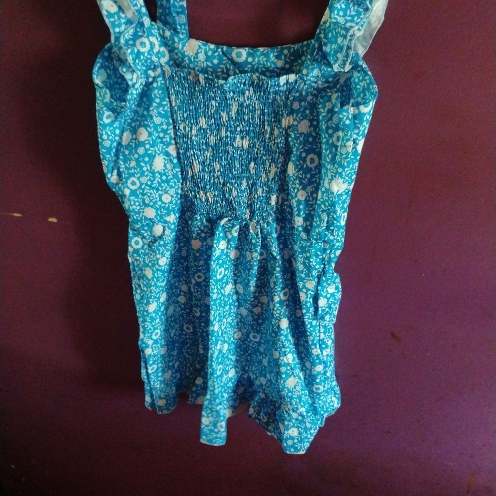 Blue Floral Mini Dress